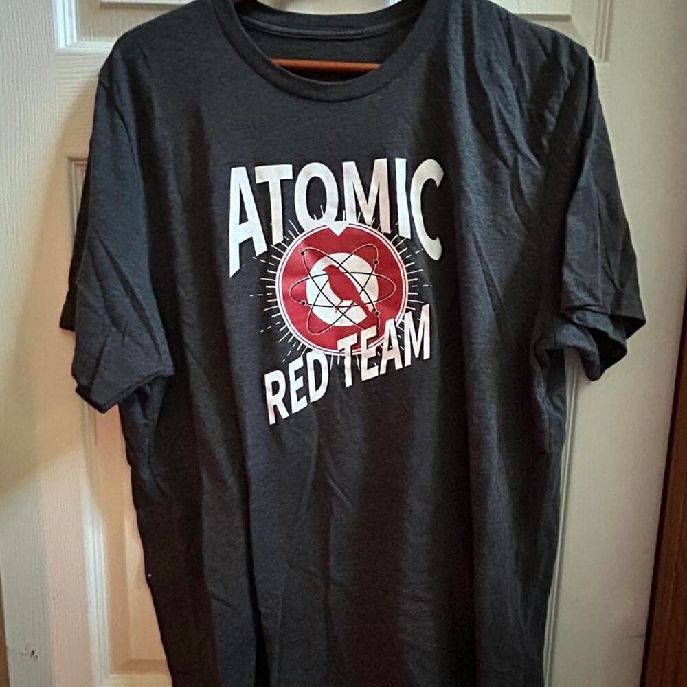 Atomic Men's Grey and Black T-shirt